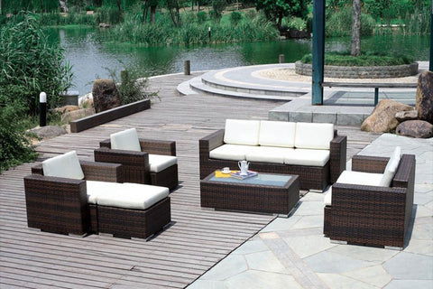 Outsunny 6pcs Outdoor Rattan Wicker